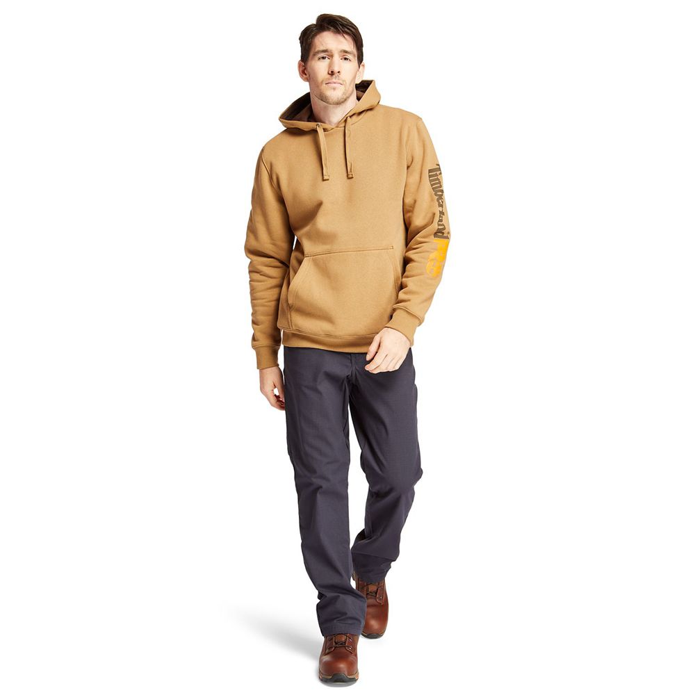 Timberland Mens Sweatshirts PRO® Hood Honcho Pullover Hoodie - Brown - India DV1528397